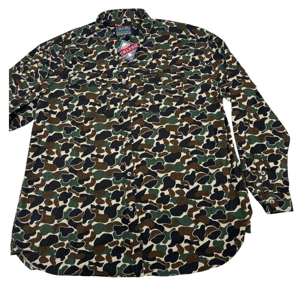 Burlebo Duck Camo Shirt Mens 2XL NWT New Long Sleeve Hunting Outdoor
